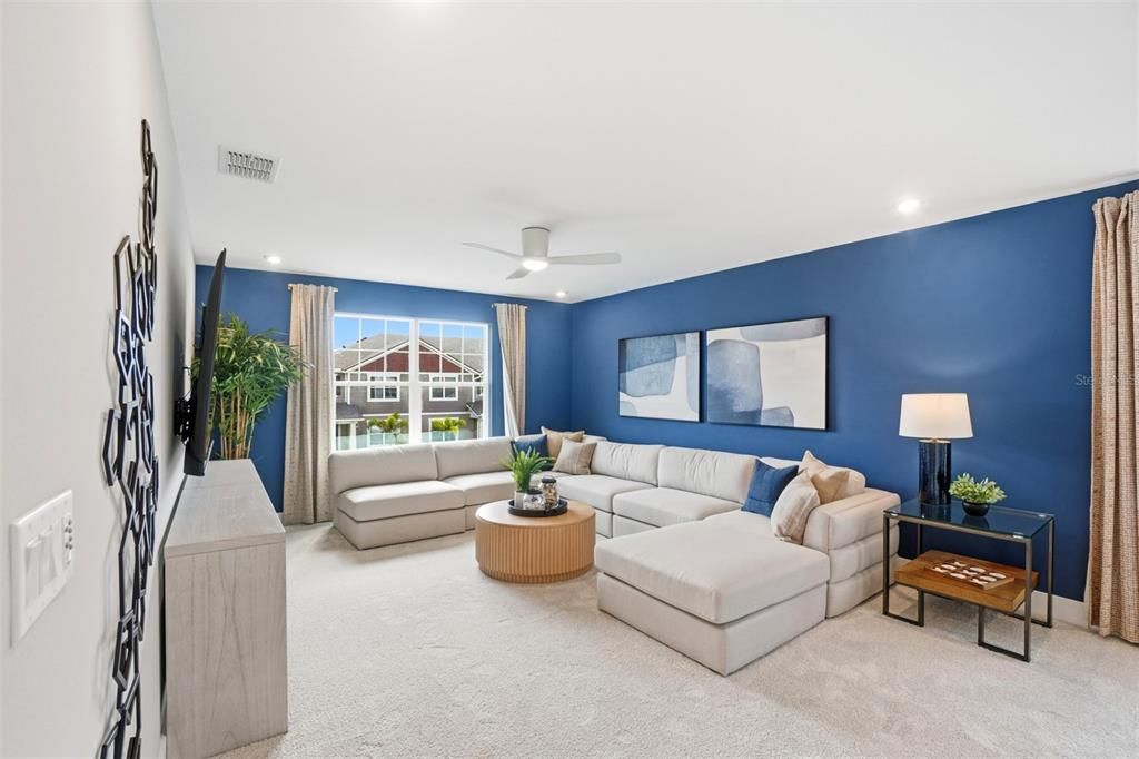 Interior, Living room, Recessed Lighting