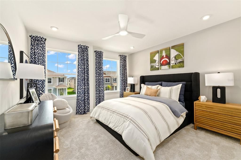 Bedroom, Interior, Recessed Lighting