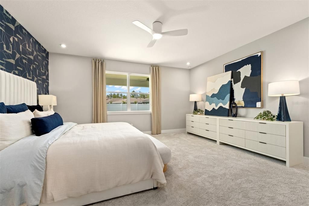 Bedroom, Interior, Recessed Lighting