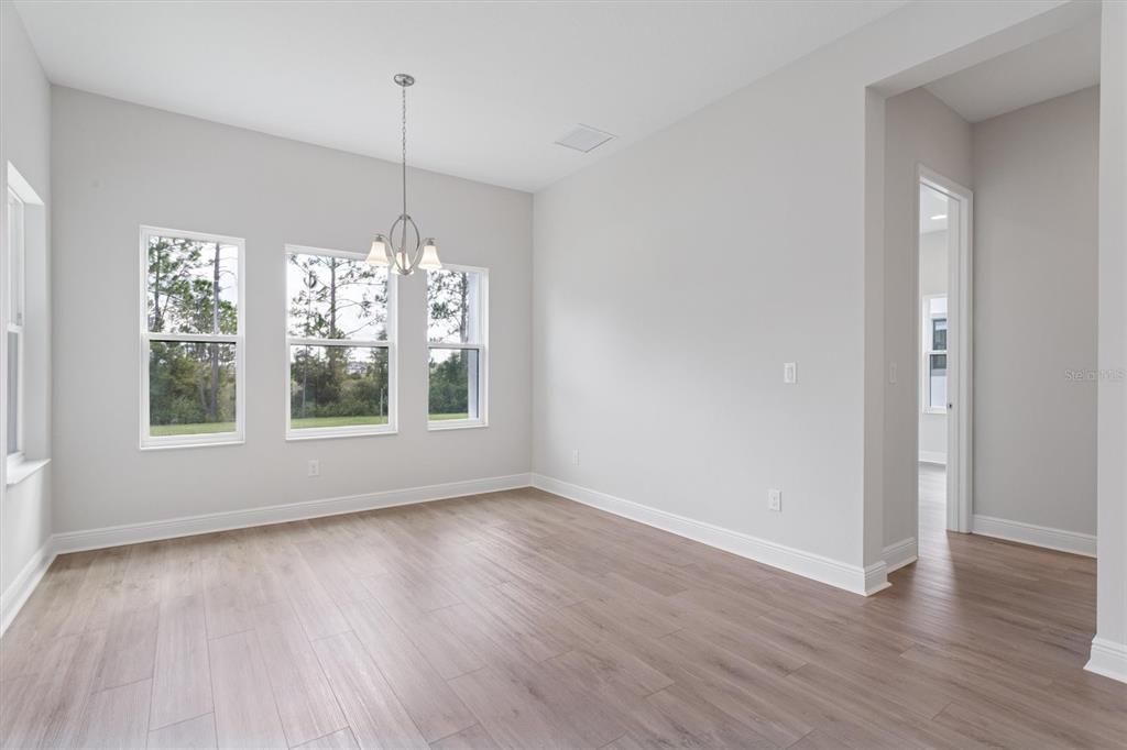 Chandelier, Empty room, Interior, Pendant Lights, Wood Texture Flooring