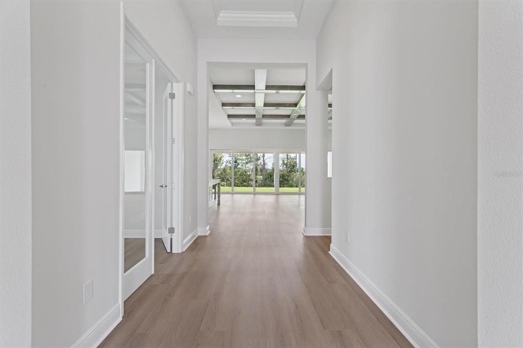 Interior, Recessed Lighting, Wood Texture Flooring