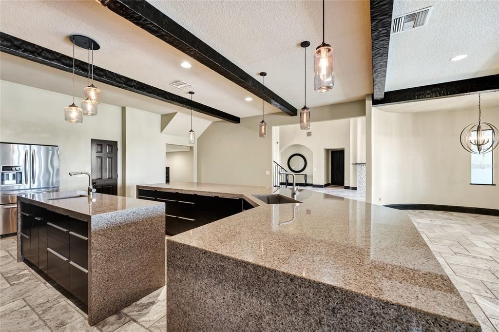 Interior, Kitchen, Pendant Lights, Recessed Lighting