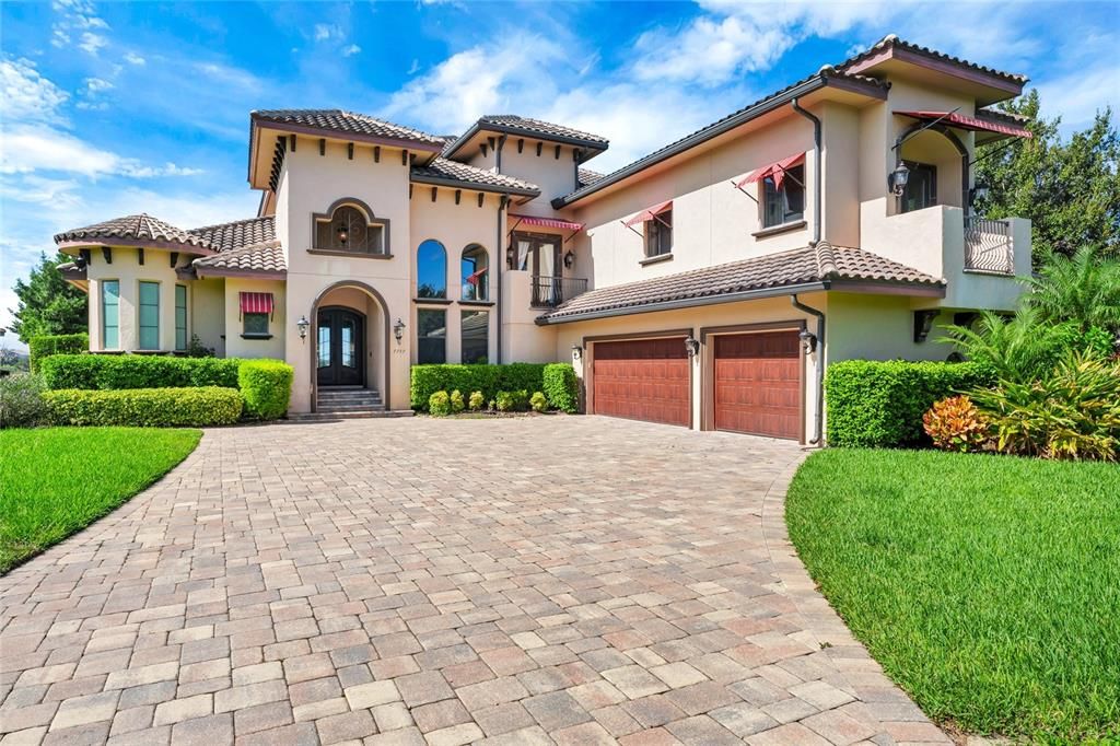 Attached, Backyard, Exterior, Facade, Mediterranean