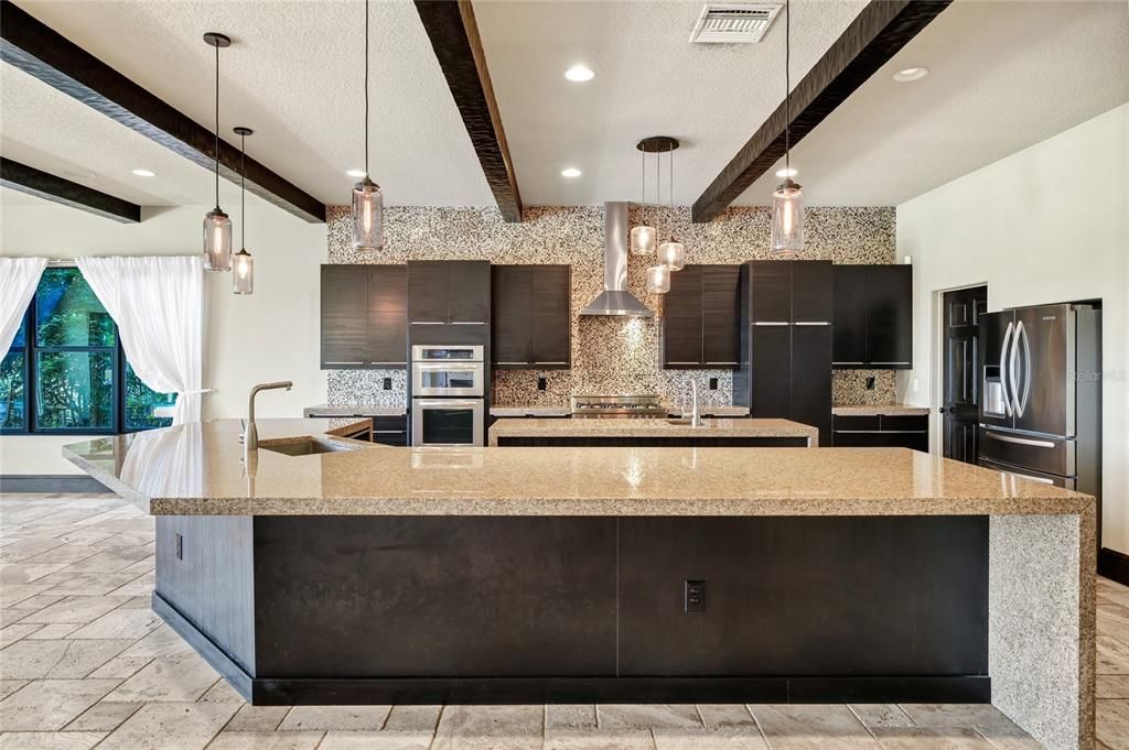 Interior, Kitchen, Pendant Lights, Recessed Lighting, Stainless Steel Appliances