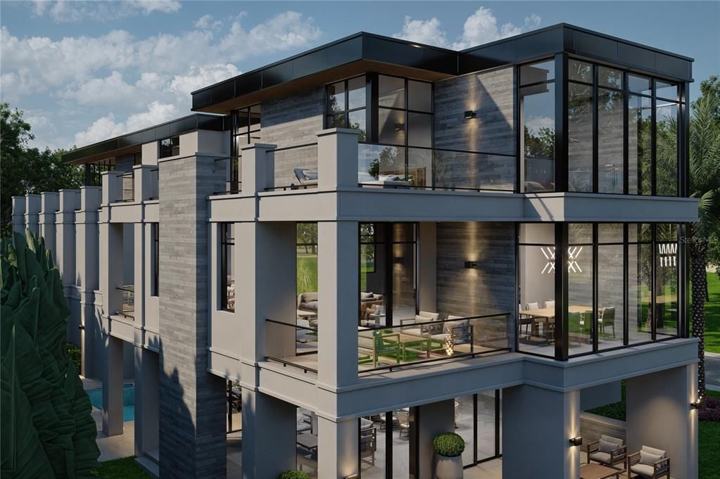 Exterior, Facade, Modern