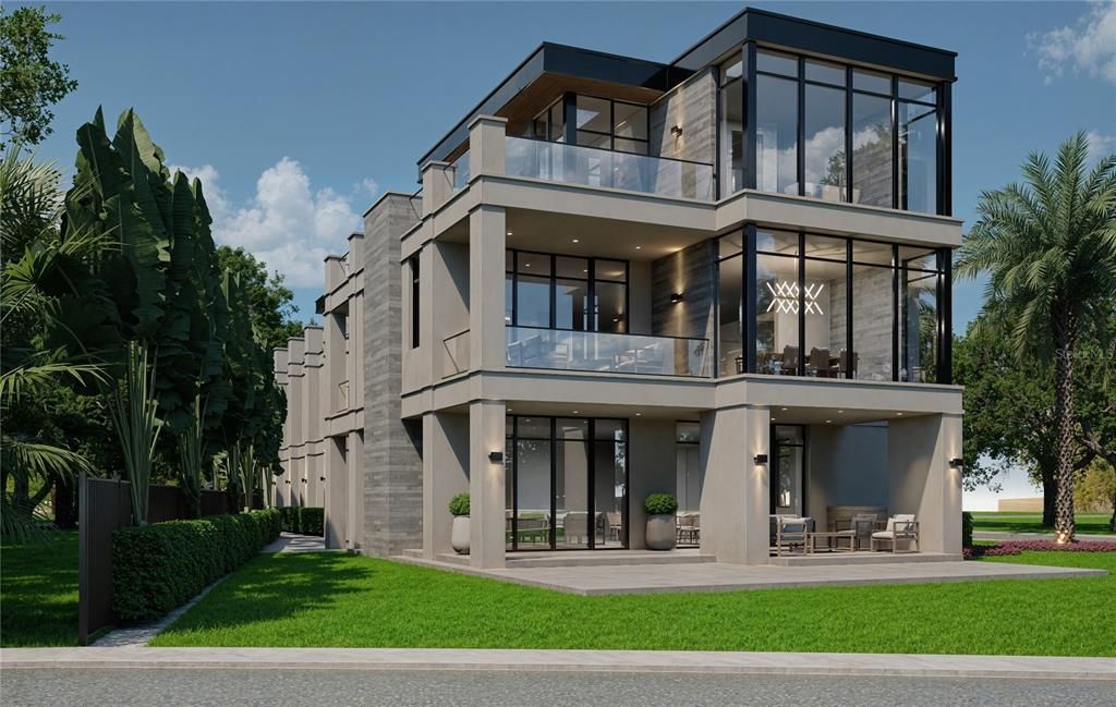 Backyard, Exterior, Facade, Modern