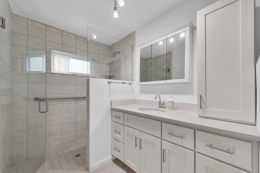 Bathroom, Dual Sink Vanities, Glass Shower, Interior