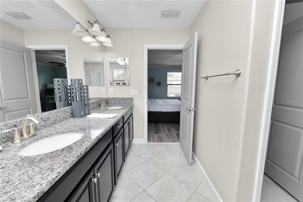 Bathroom, Dual Sink Vanities, Interior, Wood Texture Flooring