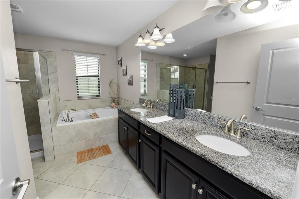 Bathroom, Dual Sink Vanities, Glass Shower, Interior