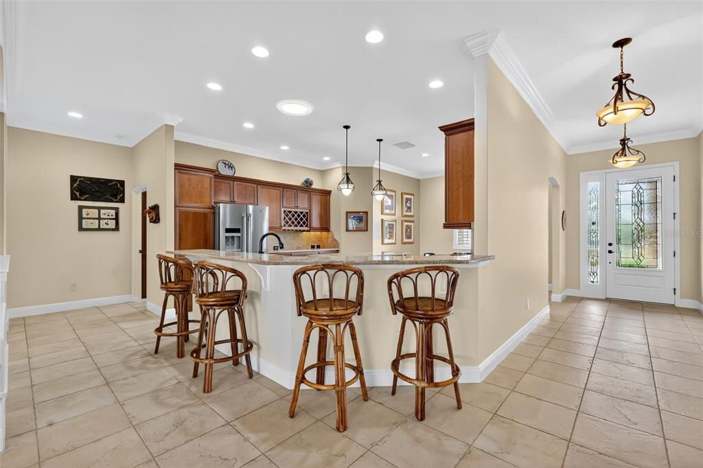 Interior, Kitchen, Pendant Lights, Recessed Lighting, Stainless Steel Appliances