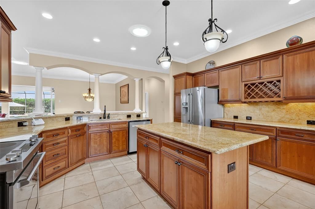 Interior, Kitchen, Pendant Lights, Recessed Lighting, Stainless Steel Appliances