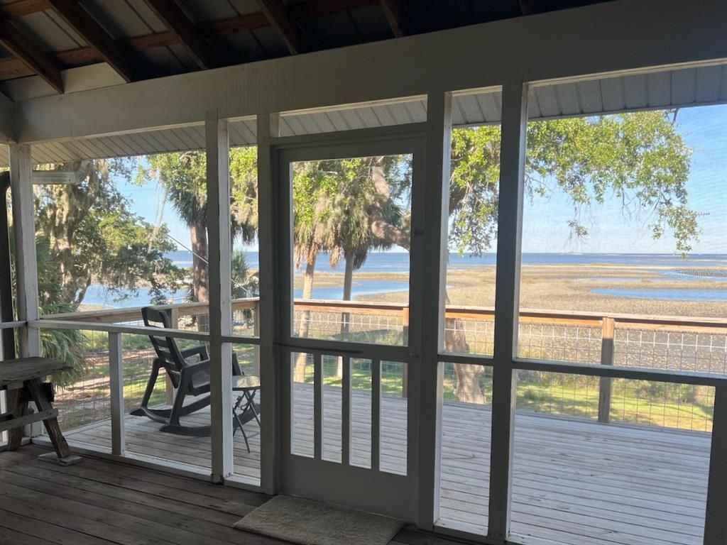 Interior, Sun Room, Water, Wooden Beams, Wood Texture Flooring
