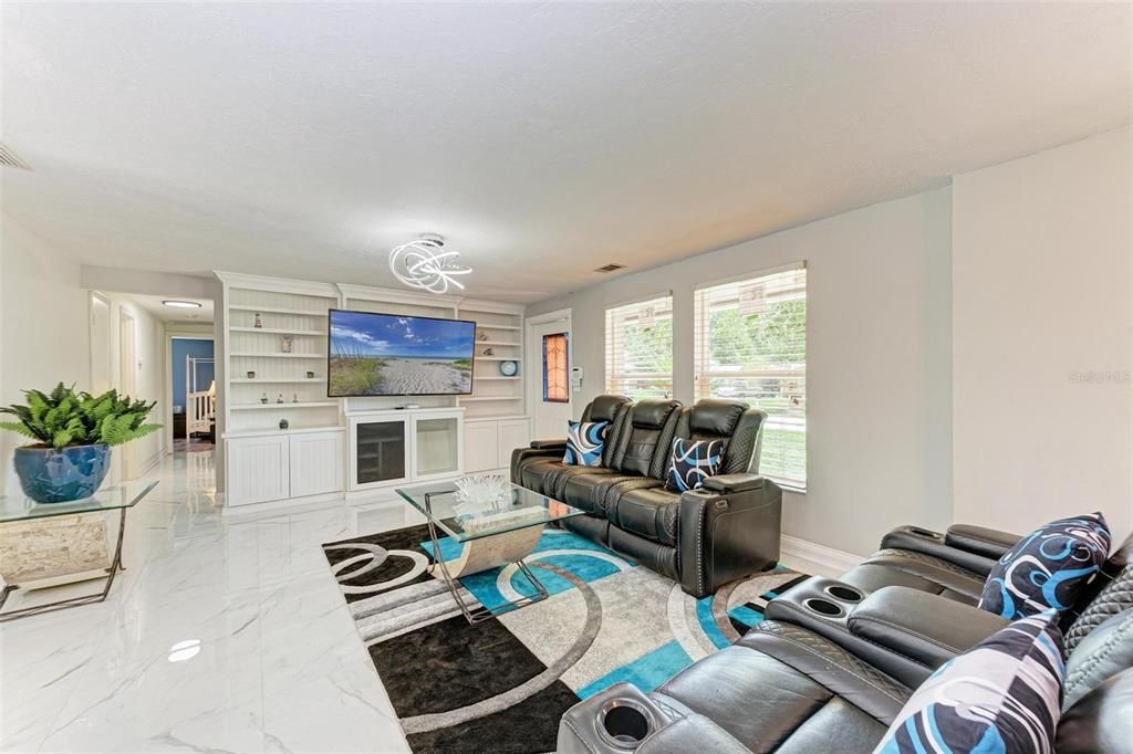 Home Theatre Room, Interior, Living room, Marble
