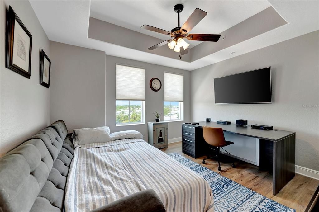 Bedroom, Home Office, Interior, Wood Texture Flooring