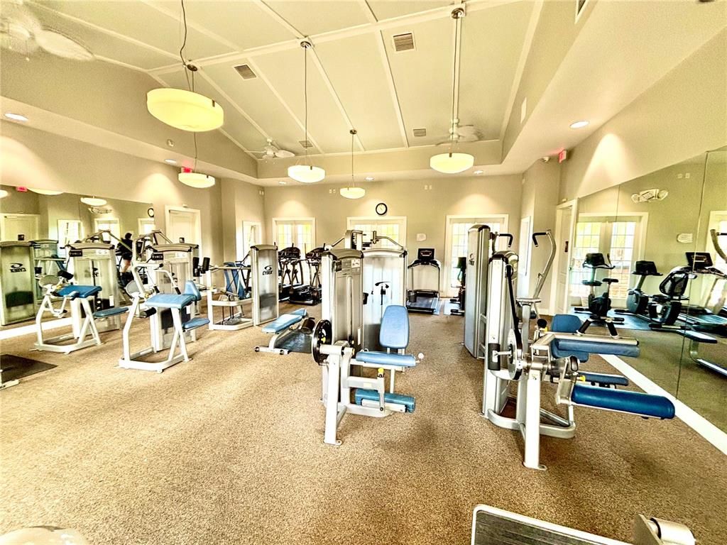 Fitness Equipment, Gym, Interior, Pendant Lights, Recessed Lighting