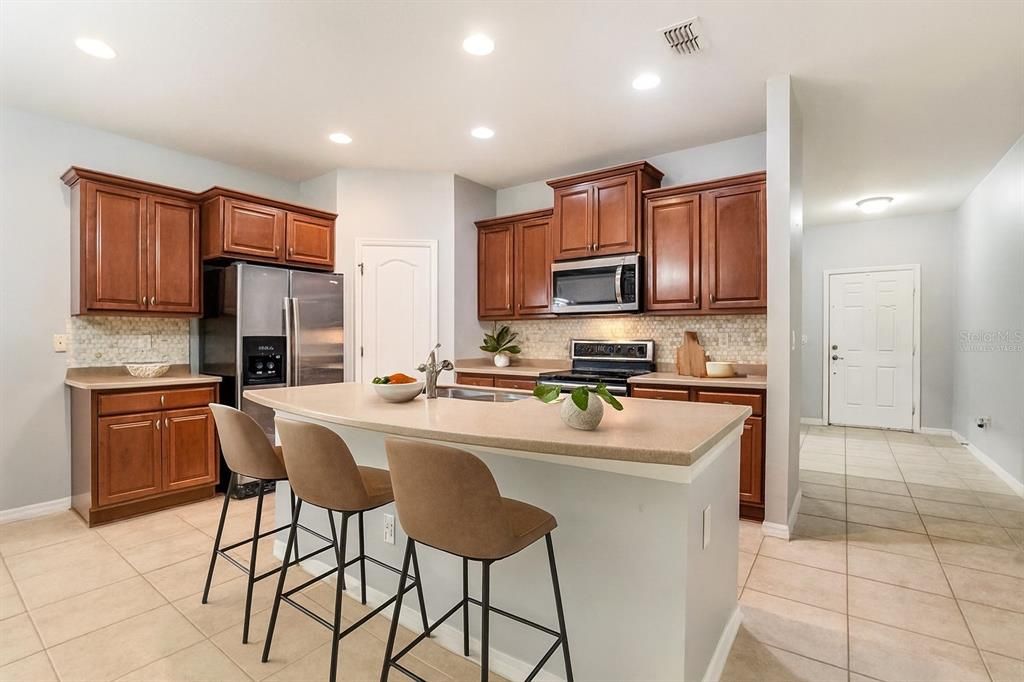 Interior, Kitchen, Recessed Lighting, Stainless Steel Appliances