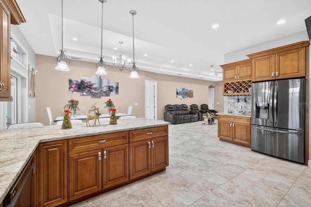 Dining room, Interior, Kitchen, Pendant Lights, Recessed Lighting
