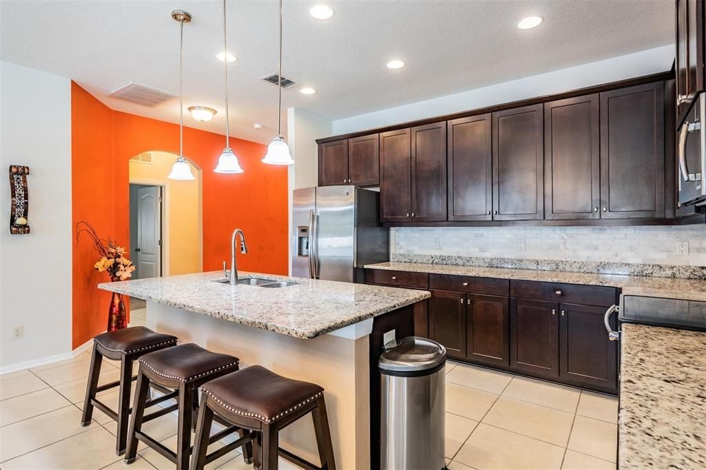 Interior, Kitchen, Pendant Lights, Recessed Lighting, Stainless Steel Appliances