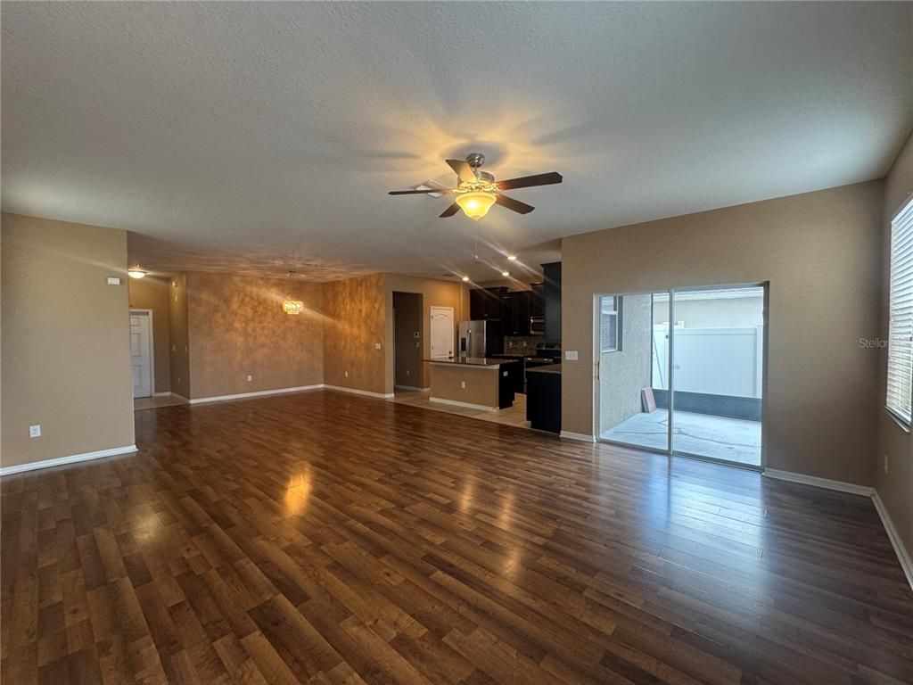 Empty room, Interior, Kitchen, Wood Texture Flooring