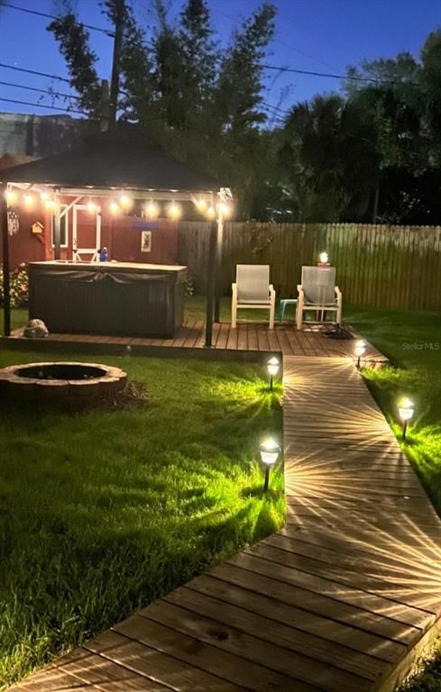 Backyard, Exterior, Hot Tub