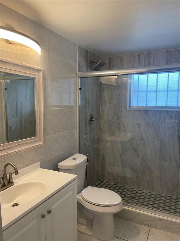 Bathroom, Glass Shower, Interior, Marble Walls