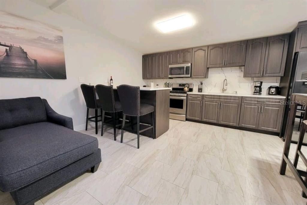 Interior, Kitchen, Marble, Stainless Steel Appliances
