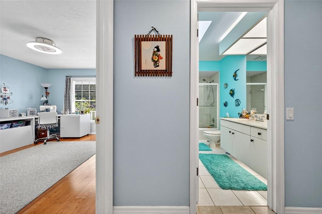 Bathroom, Interior, Wood Texture Flooring