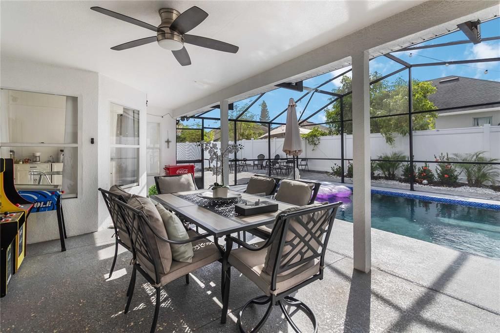 Dining room, Glass Ceilings, Interior, Pool, Sun Room
