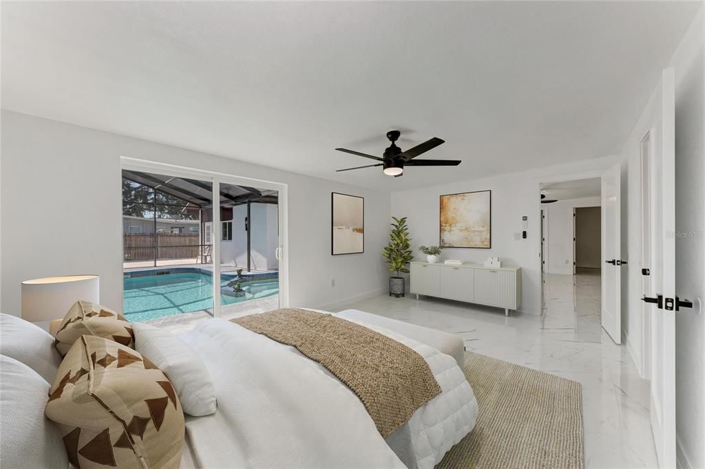 Bedroom, Interior, Marble, Pool