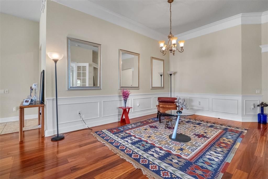 Chandelier, Interior, Wood Texture Flooring