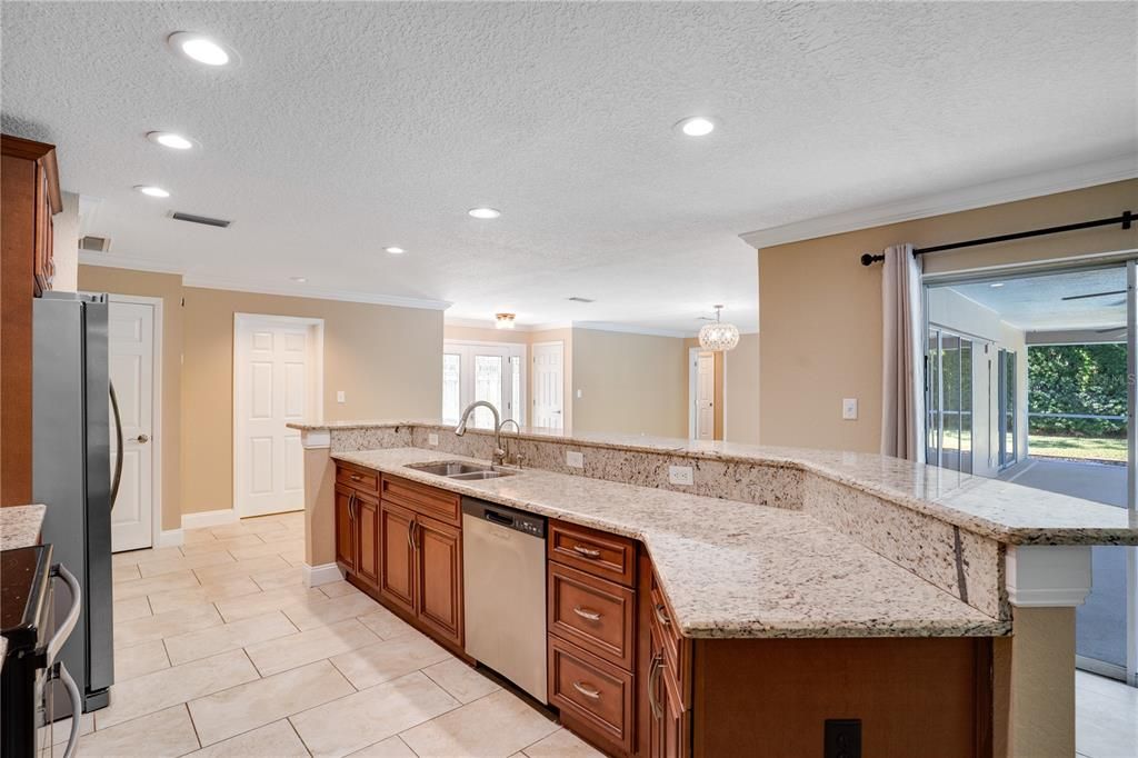 Chandelier, Interior, Kitchen, Recessed Lighting