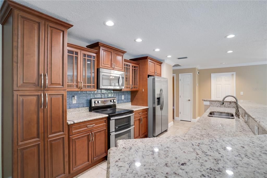 Interior, Kitchen, Recessed Lighting, Stainless Steel Appliances