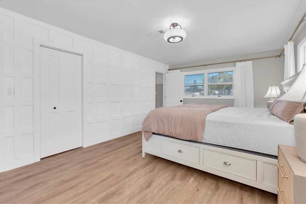 Bedroom, Interior, Wood Texture Flooring