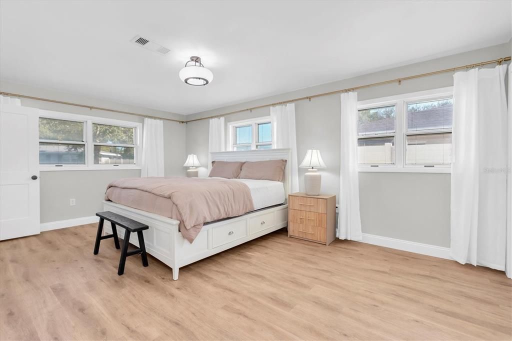 Bedroom, Interior, Wood Texture Flooring