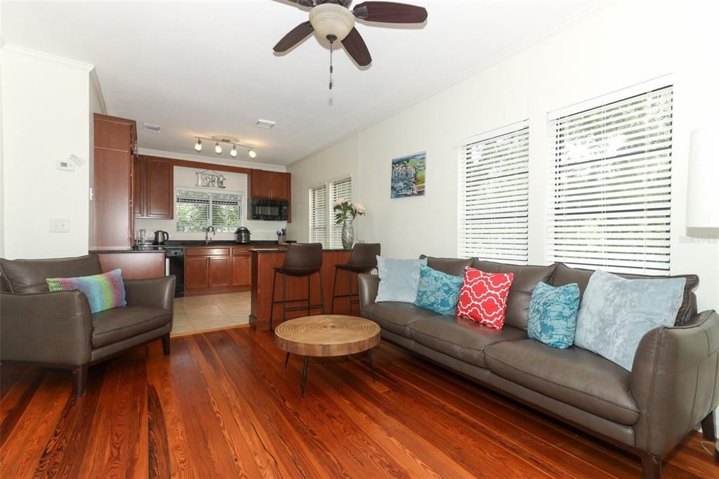 Interior, Kitchen, Living room, Wood Texture Flooring