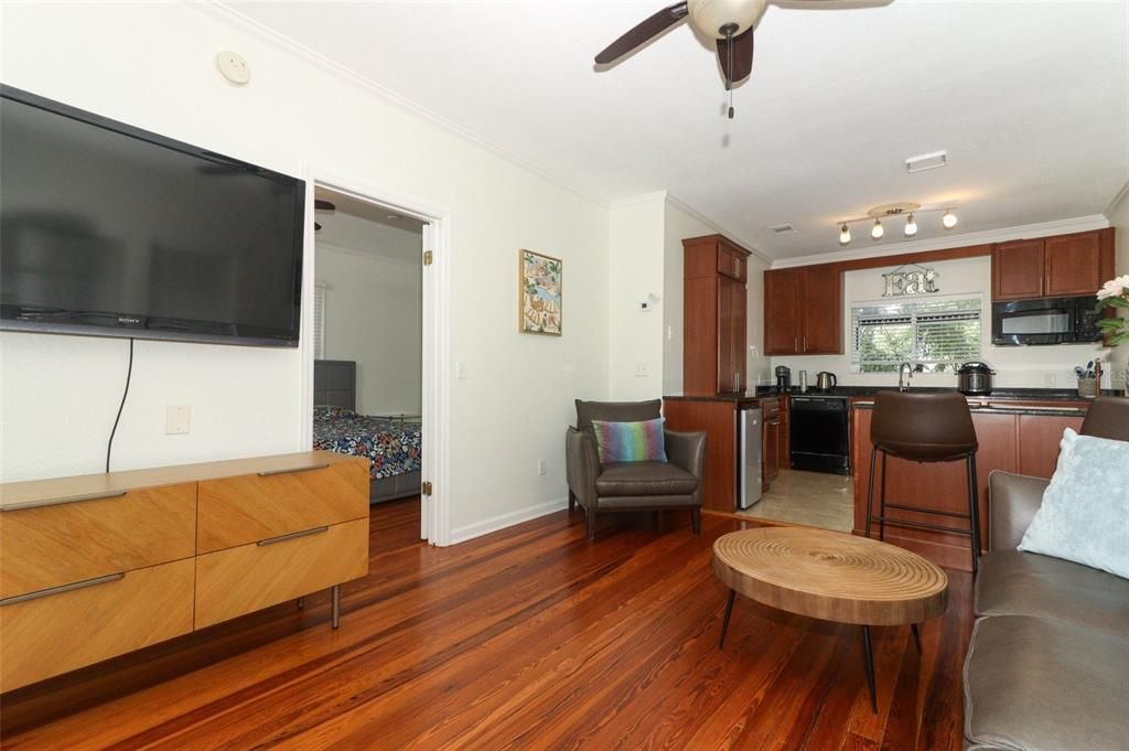 Interior, Kitchen, Wood Texture Flooring