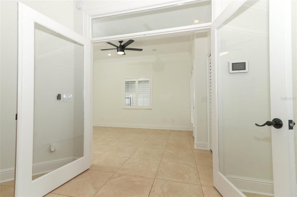 Bathroom, Empty room, Glass Shower, Interior, Recessed Lighting