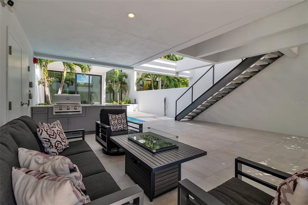 Interior, Living room, Recessed Lighting