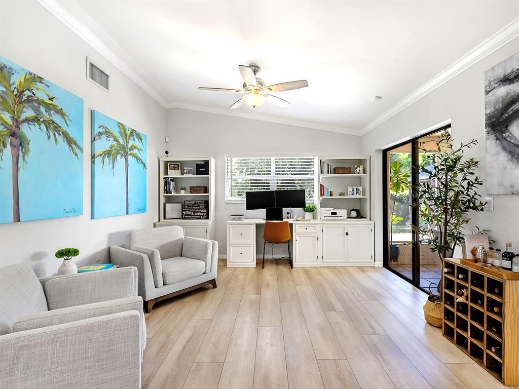 Home Office, Interior, Wood Texture Flooring