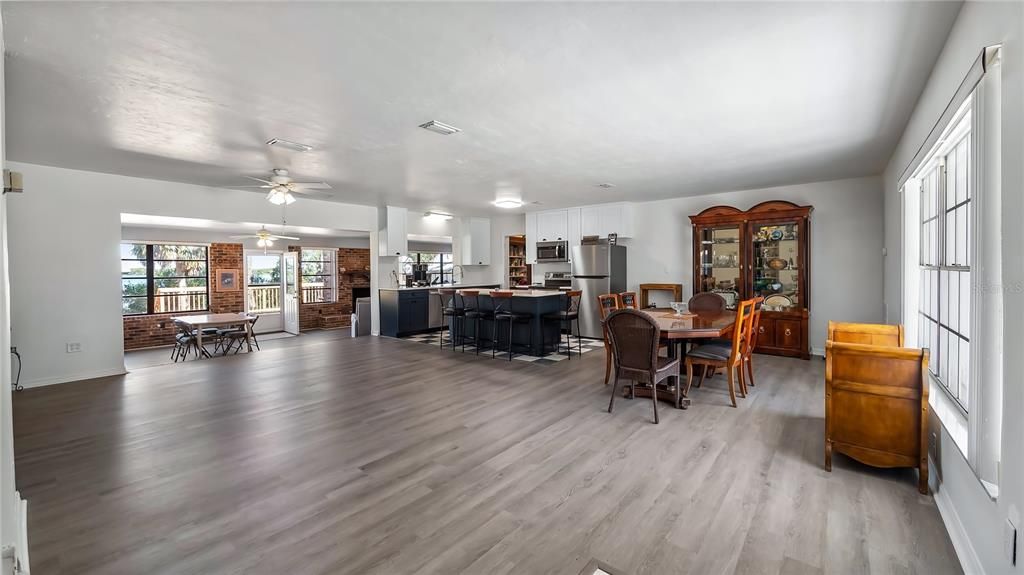 Dining room, Interior, Kitchen, Wood Texture Flooring
