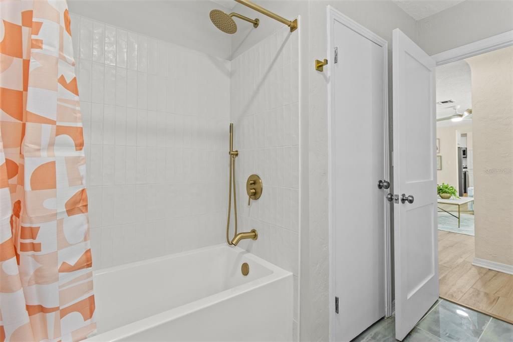 Bathroom, Interior, Wood Texture Flooring