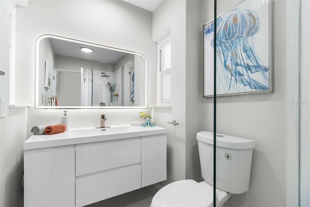 Bathroom, Interior, Recessed Lighting
