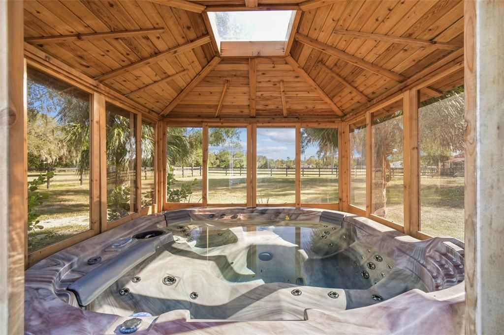 Hot Tub, Interior, Sun Room, Wooden Ceilings