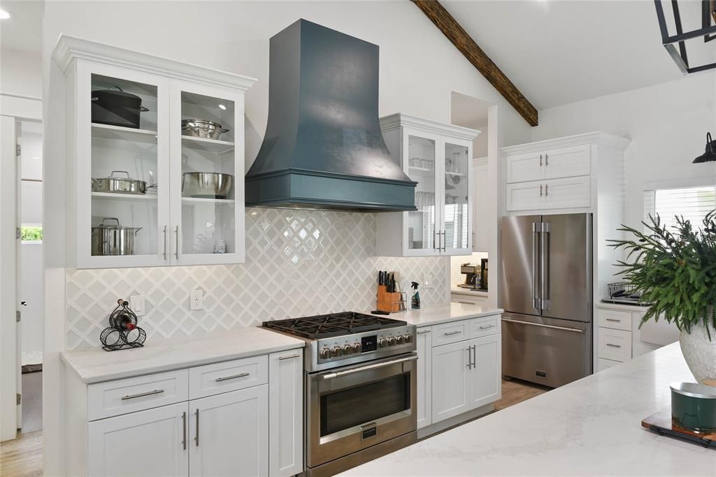 Interior, Kitchen, Stainless Steel Appliances, Wooden Beams