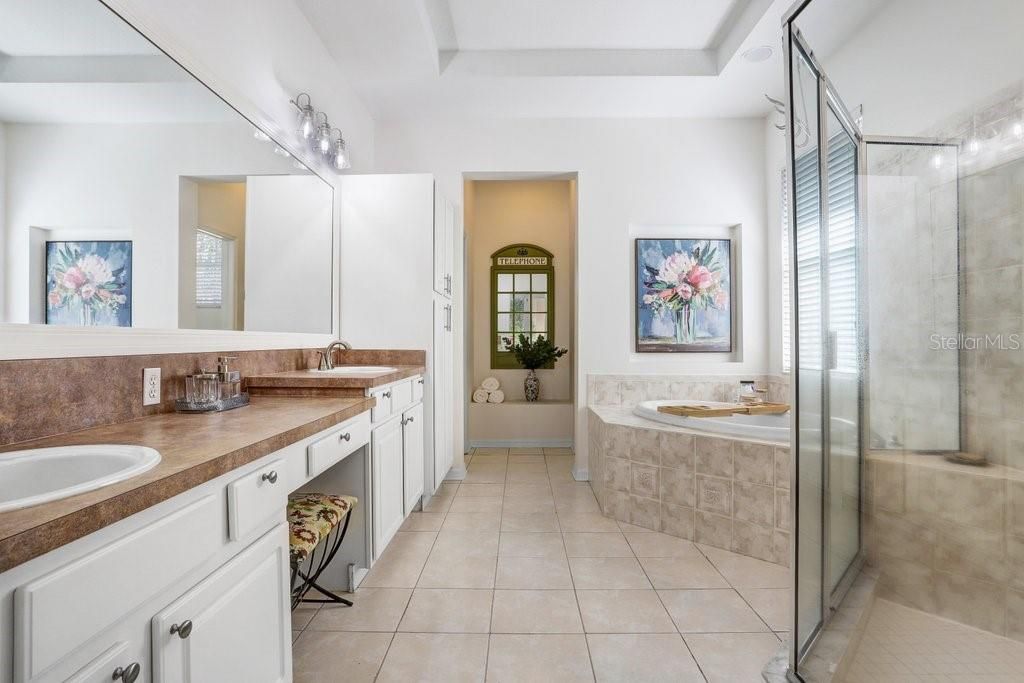 Bathroom, Dual Sink Vanities, Glass Shower, Interior