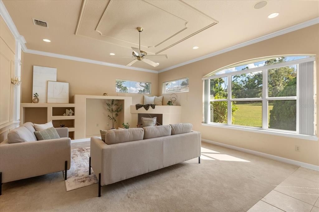 Interior, Living room, Recessed Lighting