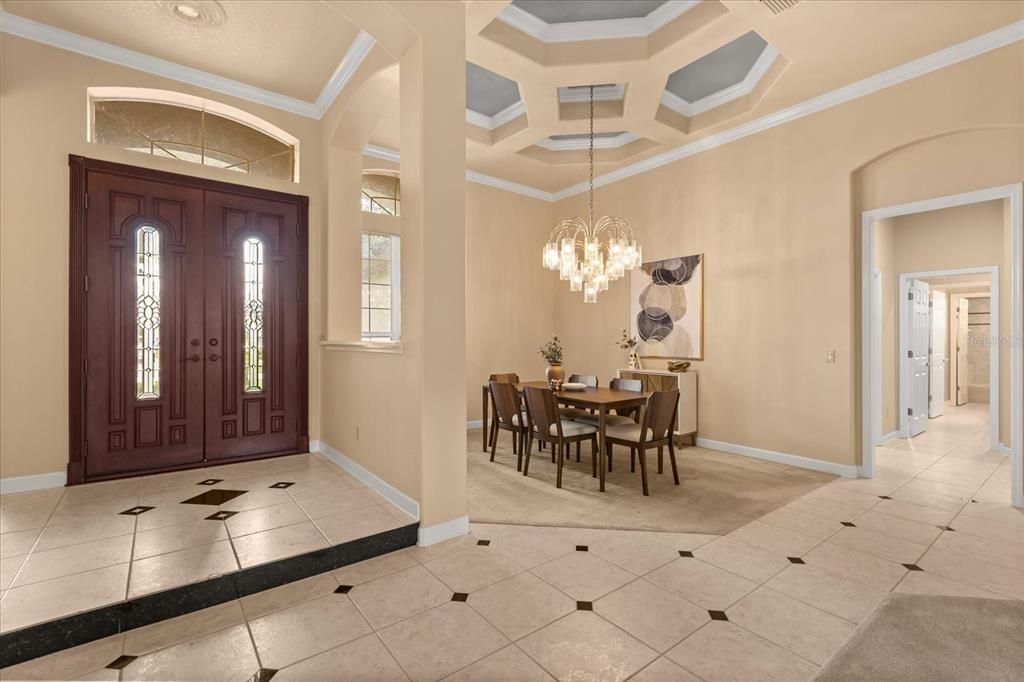 Chandelier, Dining room, Interior, Pendant Lights