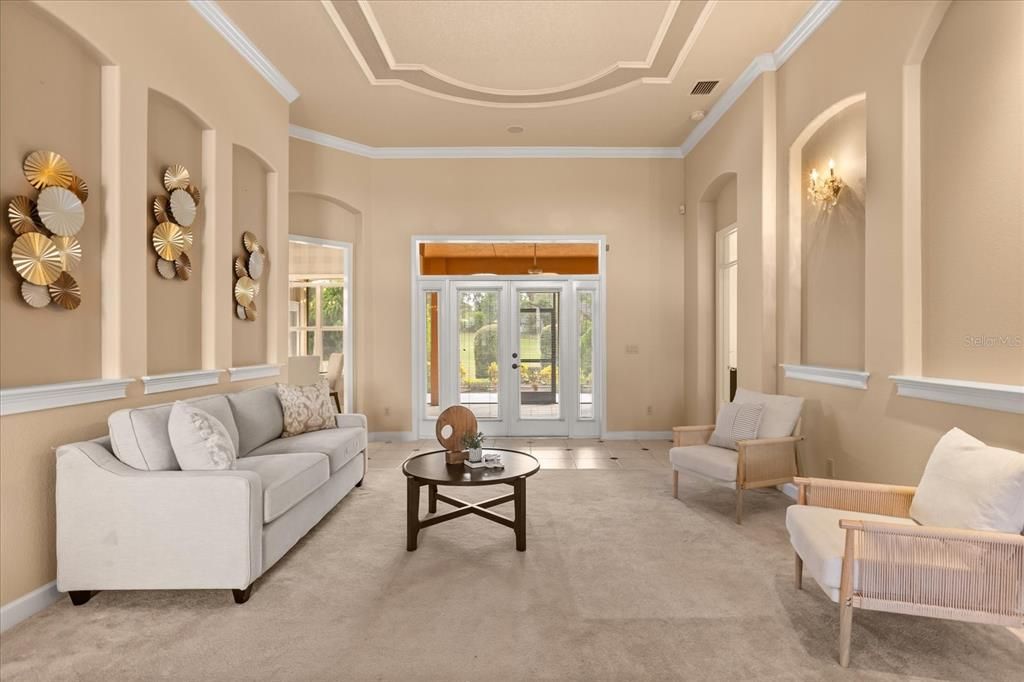 Interior, Living room, Recessed Lighting