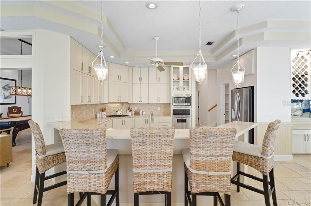 Interior, Kitchen, Pendant Lights, Recessed Lighting, Stainless Steel Appliances