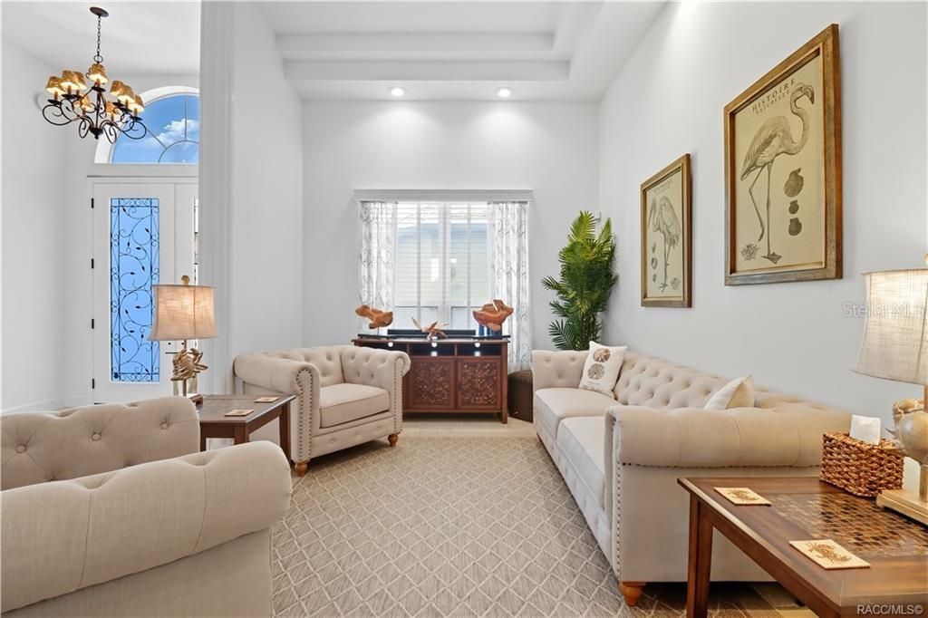 Chandelier, Interior, Living room, Recessed Lighting